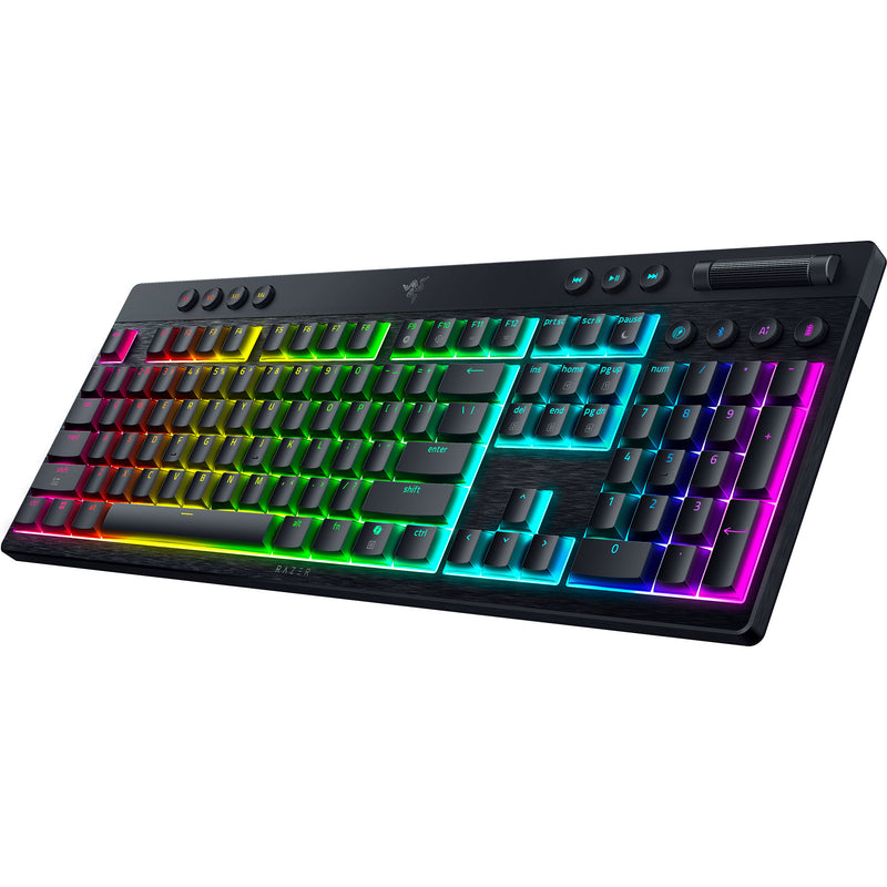 ギャラリービューアに画像をロードする, Razer blackwidow v4 hyperspeed mechanisch gaming toetsenbord (zwart, us lay-out (qwerty), low-profile green , 100%, double-shot pbt)