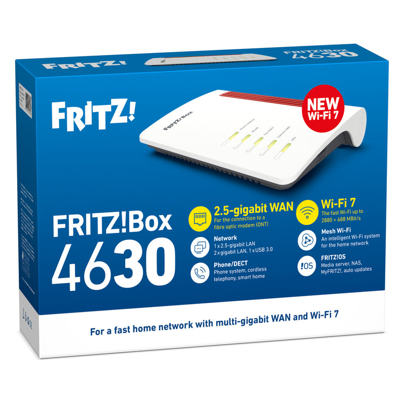Load image into Gallery viewer, Fritz! box 4630 edition international router (wit rood, mesh wi-fi, 2.5 gbit s)
