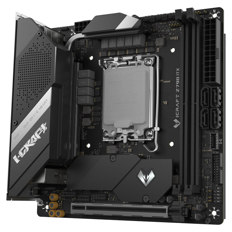 Laden Sie das Bild in Galerie -Viewer, Maxsun ms-icraft z790 itx wifi socket 1700 moederbord (zwart, raid, 2.5 gb-lan, wlan, bt, sound, mini-itx)