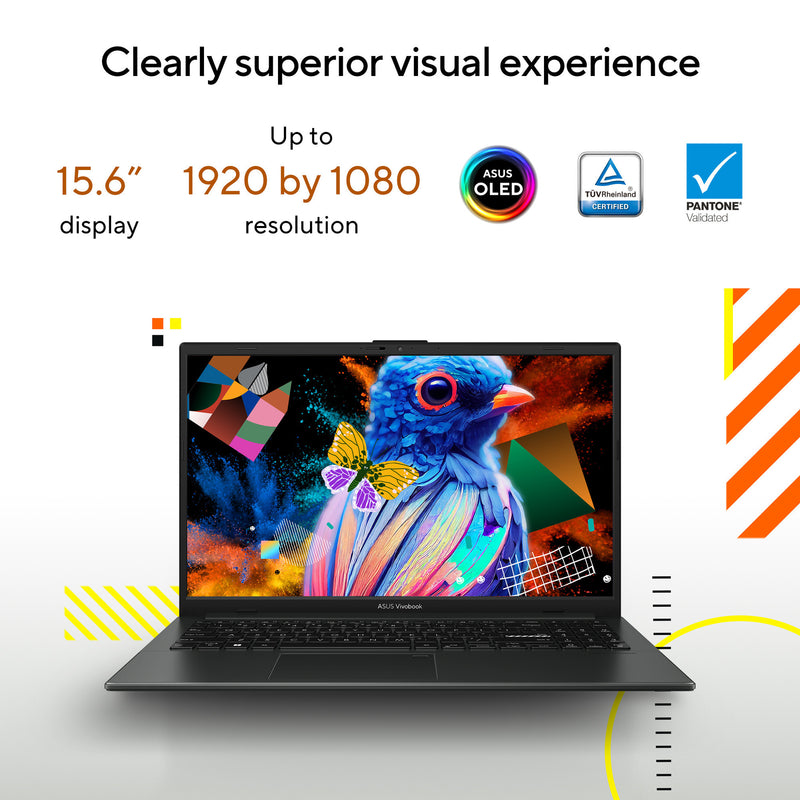 Chargez l'image dans la visionneuse de la galerie, Asus vivobook go 15 e1504fa-bq5403w 15.6 laptop (zwart | ryzen 5 40 | radeon 610m | 8 gb | 512 gb ssd)