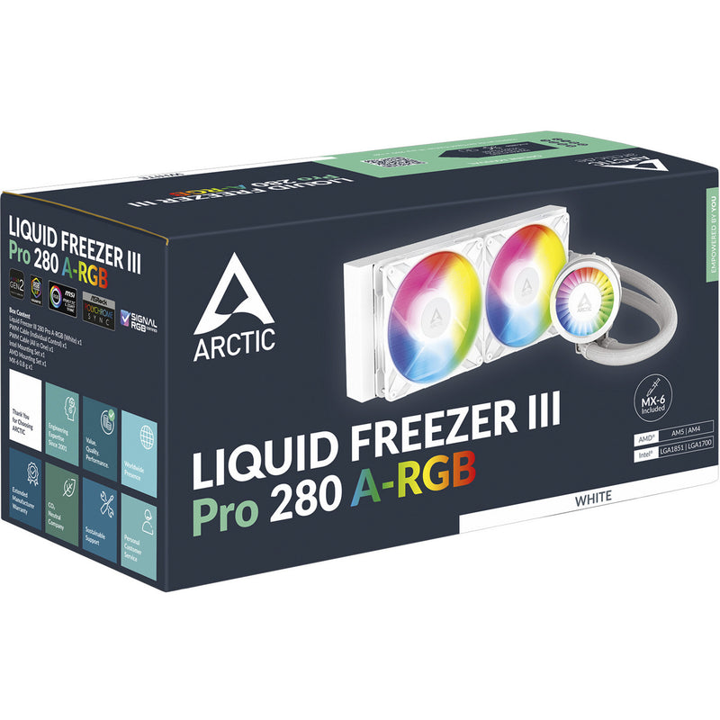 Load image into Gallery viewer, Arctic liquid freezer iii pro 280 a-rgb waterkoeling (wit, 4-pins pwm fan-connector)
