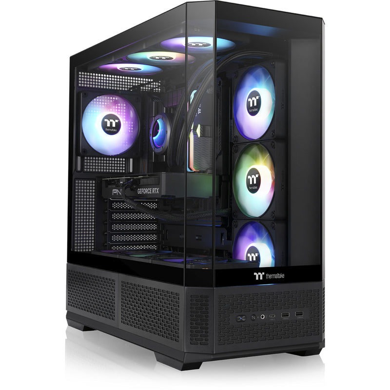 Load image into Gallery viewer, Thermaltake view 370 tg argb midi tower behuizing (zwart | 2x usb-a | 1x usb-c | rgb | tempered glass)