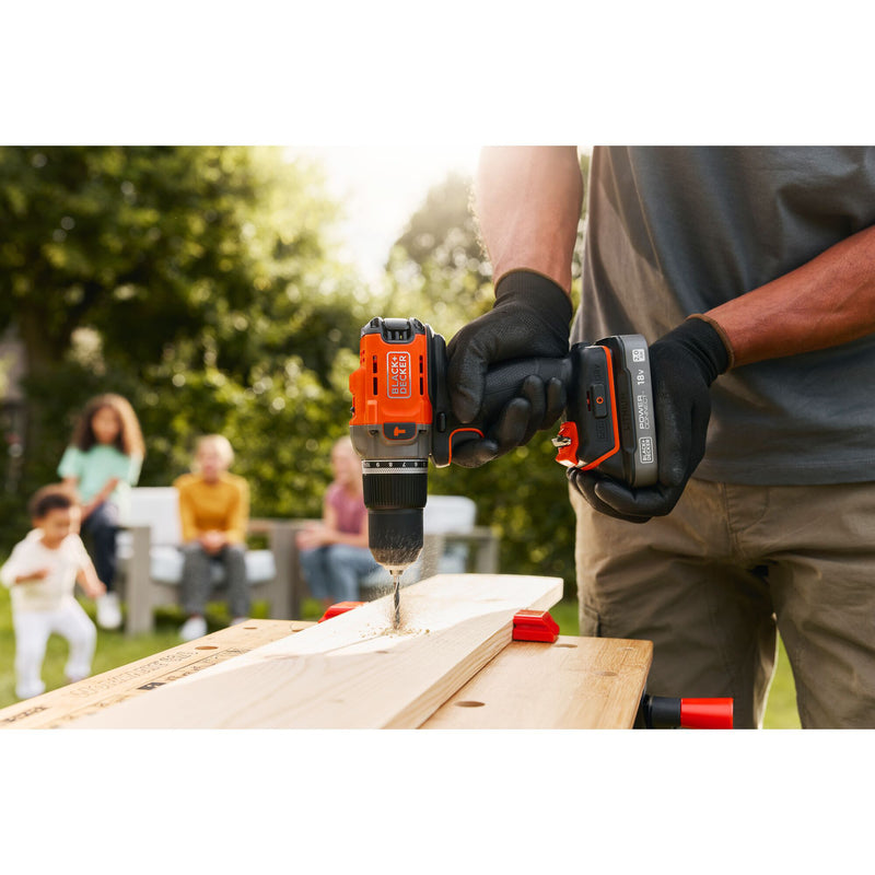 ギャラリービューアに画像をロードする, Black+decker 18v schroefklopboormachine + 18v oscillerende multitool bundel (zwart oranje)