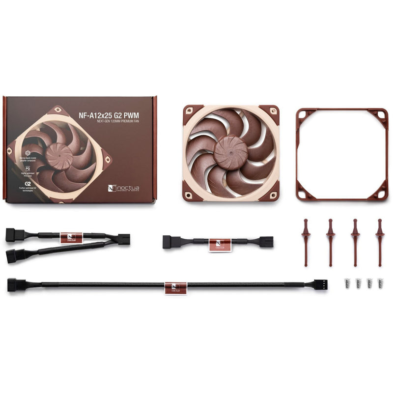 Chargez l'image dans la visionneuse de la galerie, Noctua nf-a12x25 g2 pwm case fan (bruin, 120 x 120 x 25 mm)