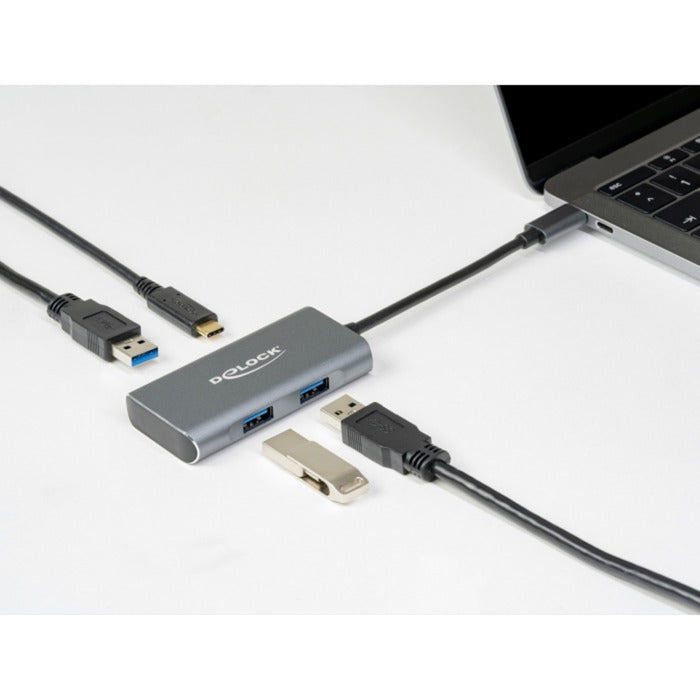 Load image into Gallery viewer, Delock external usb 3.2 gen 2 usb type-c hub usb-hub (grijs)