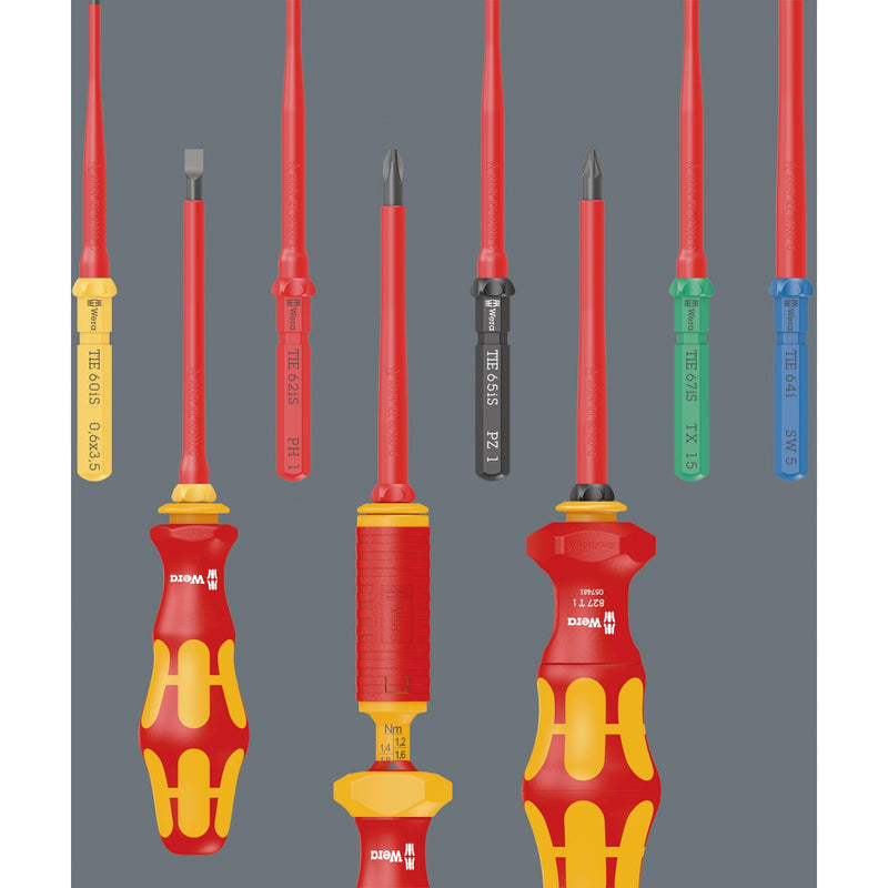 Load image into Gallery viewer, Wera kraftform kompakt vde 16 torque extra slim 1 tool finder schroevendraaier (rood geel, 16‑delig)
