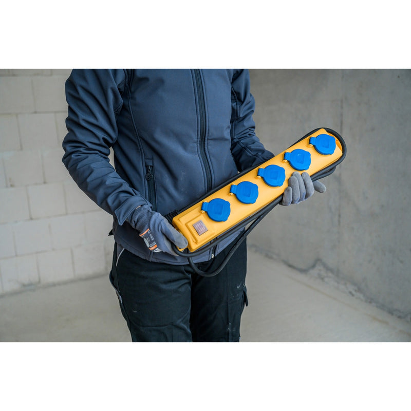 Load image into Gallery viewer, Brennenstuhl super-solid sl 554 stekkerverdeler outdoor stekkerdoos stekkerdoos (geel blauw)