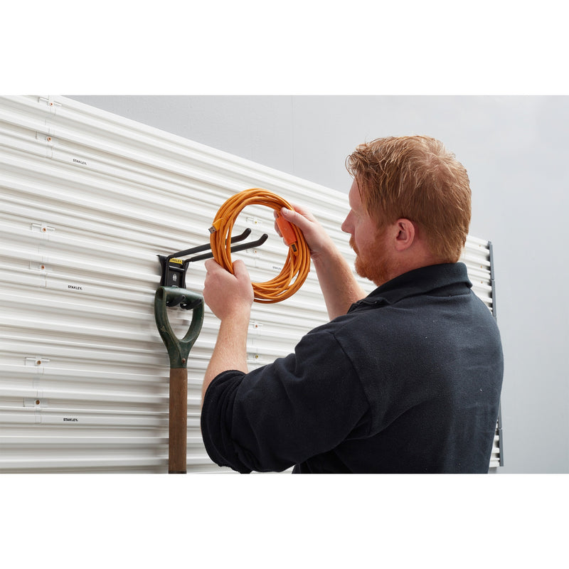 Load image into Gallery viewer, Stanley track wall - dubbele haak houder (zwart)