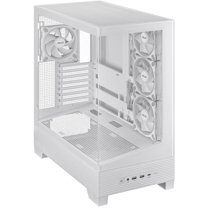 Load image into Gallery viewer, Asus a31 plus midi tower behuizing (wit | 2x usb-a | 2x usb-c | tempered glass)