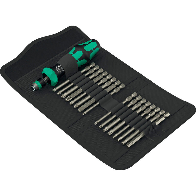 Load image into Gallery viewer, Wera kraftform kompakt 60 ra -r 1, 17‑delig bitset (zwart groen)