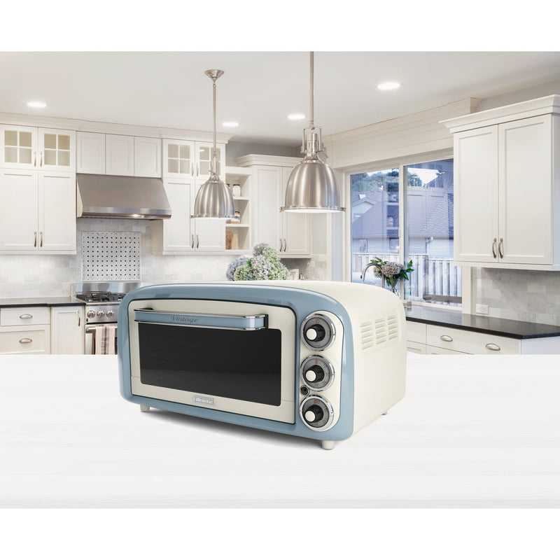 Laden Sie das Bild in Galerie -Viewer, Ariete vintage oven 0979 05 mini bakoven (wit lichtblauw, 18 liter)