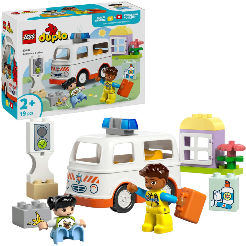 Load image into Gallery viewer, Lego duplo town 10447 ambulance met chauffeur