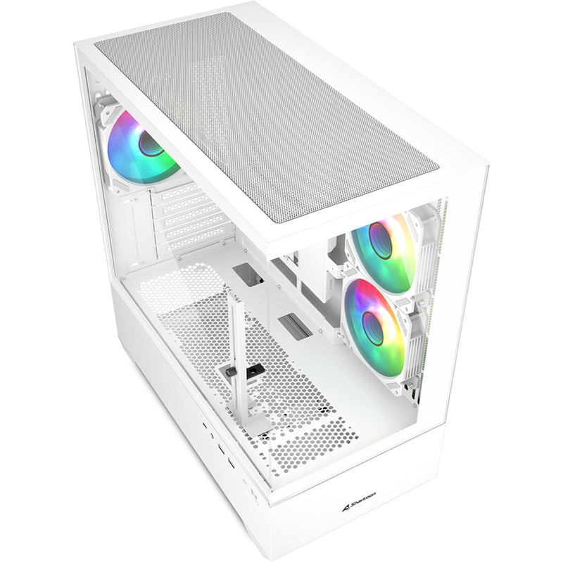 Load image into Gallery viewer, Sharkoon mk6 rgb mini tower behuizing (wit | 2x usb-a | 1x usb-c | rgb | tempered glass)