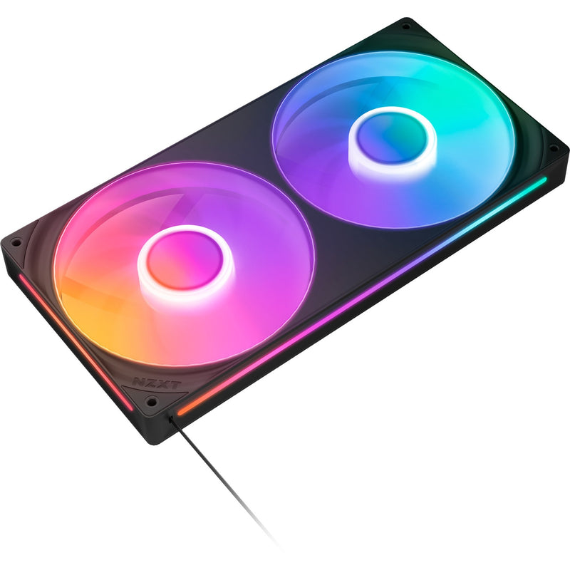 Load image into Gallery viewer, Nzxt f280 rgb core case fans (zwart, 2 stuks, 280 x 140 x 26 mm)