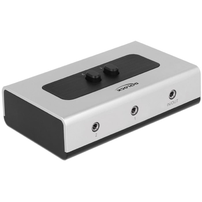 ギャラリービューアに画像をロードする, Delock switch stereo jack 3.5 mm 2 port manual bidirectional (grijs zwart)