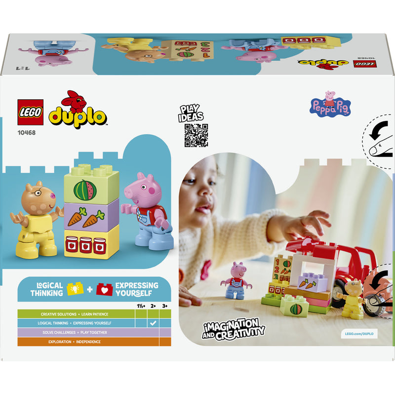 Cargue la imagen en el visor de la galería, Lego duplo peppa big tractor en marktkraam dieren speelgoed voor peuters - 10468