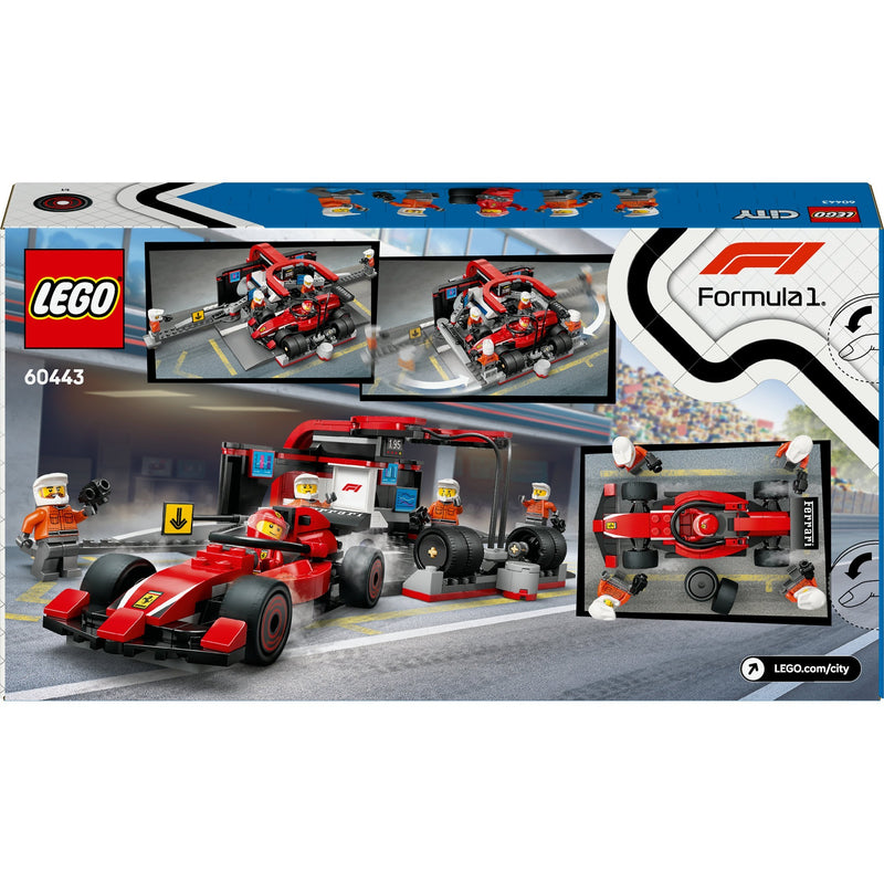 Afbeelding laden in galerijviewer, Lego city f1 pitstop en pitcrew met ferrari auto - 60443