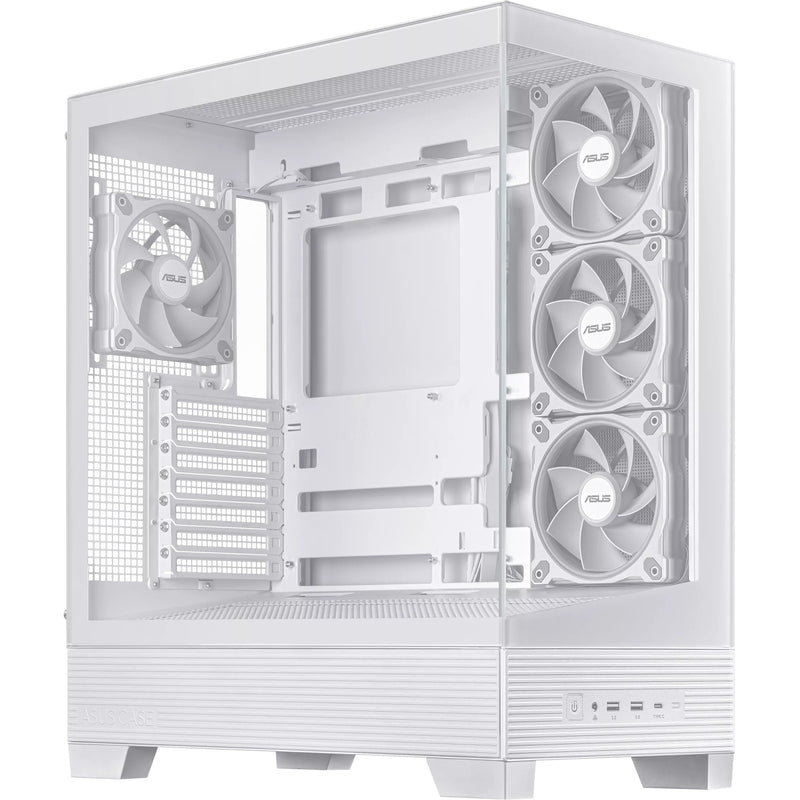 Load image into Gallery viewer, Asus a31 plus midi tower behuizing (wit | 2x usb-a | 2x usb-c | tempered glass)
