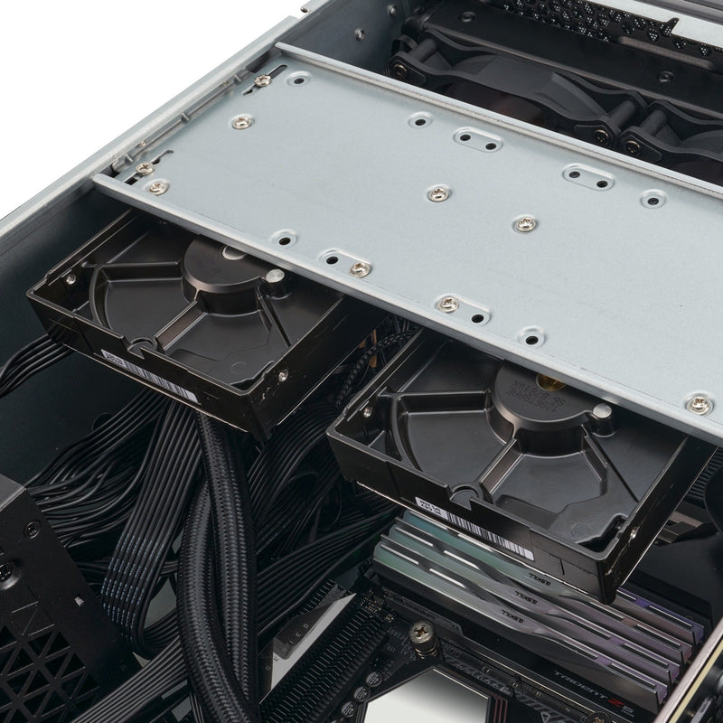 Load image into Gallery viewer, Silverstone rm44 rack behuizing (zwart | 4u | usb type-c | 2x 80mm casefan inbegrepen)