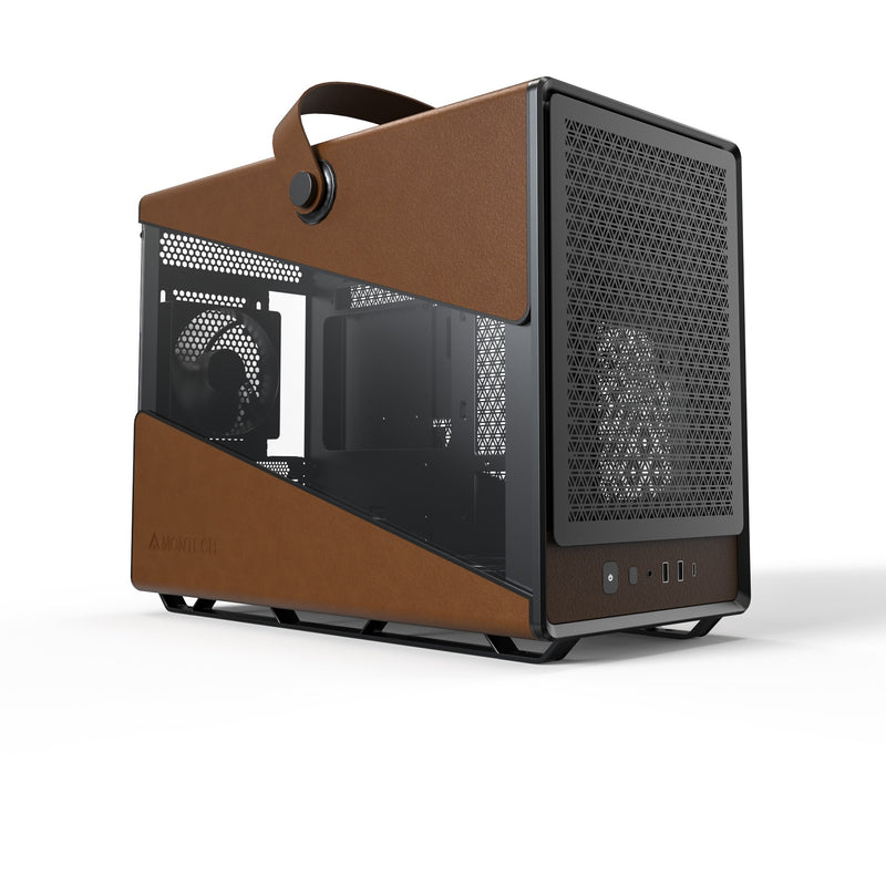 Load image into Gallery viewer, Montech heritage midi tower behuizing (zwart beige | 2x usb-a | 1x usb-c)