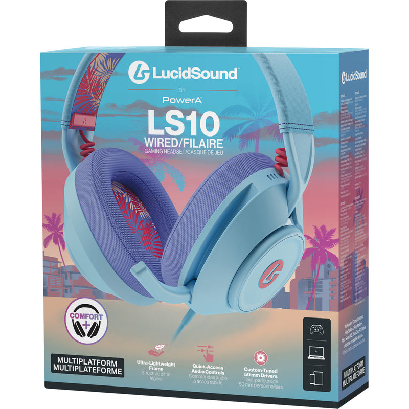 ギャラリービューアに画像をロードする, Powera lucidsound ls10 bedrade gamingheadset - oceaangolven over-ear gaming headset (lichtblauw paars, playstation 5, playstation 4, xbox series x|s, xbox one, pc, mobiel)