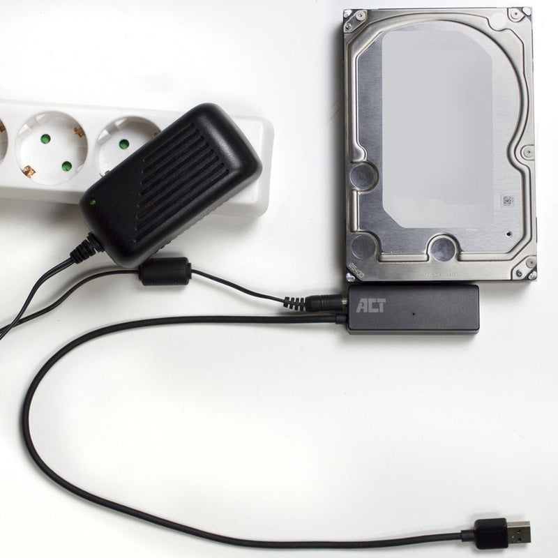 Load image into Gallery viewer, Act connectivity usb 3.2 gen1 naar 2,5 3,5 inch sata adapterkabel voor ssd hdd (zwart, usb 3.2 (5 gbit s))