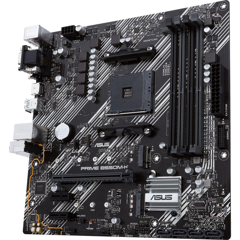 Afbeelding laden in galerijviewer, Asus prime b550m-k socket am4 moederbord (zwart wit, raid, gb-lan, sound, µatx)