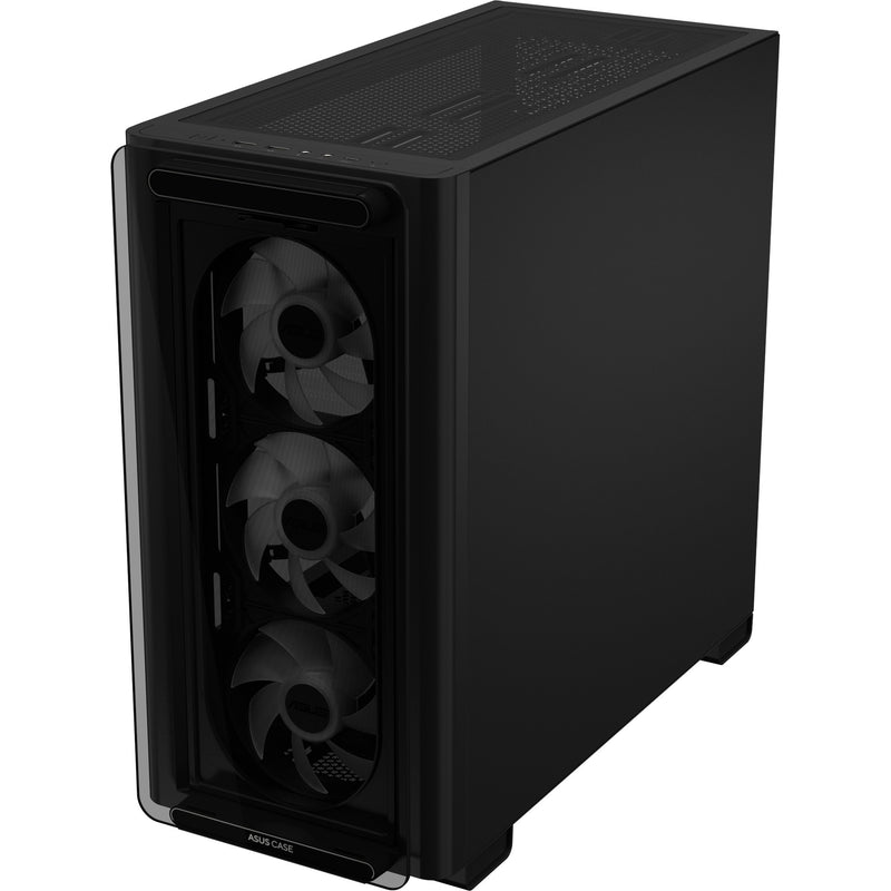 Load image into Gallery viewer, Asus a23 plus mini tower behuizing (zwart | 2x usb-a | 1x usb-c | rgb | tempered glass)