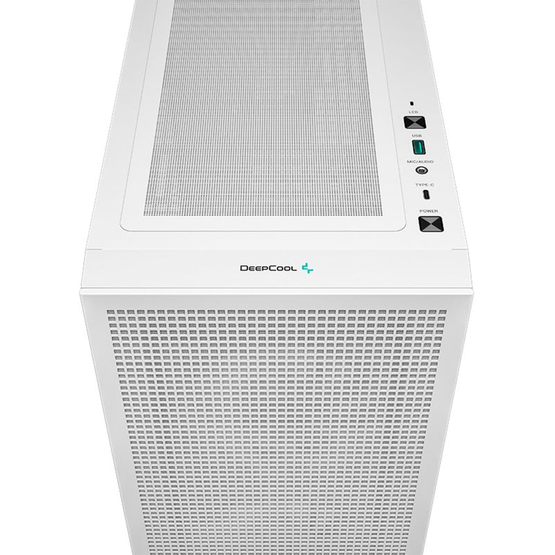 Load image into Gallery viewer, Deepcool ch360 digital mini tower behuizing (wit | 1x usb-a | 1x usb-c | rgb | tempered glass)