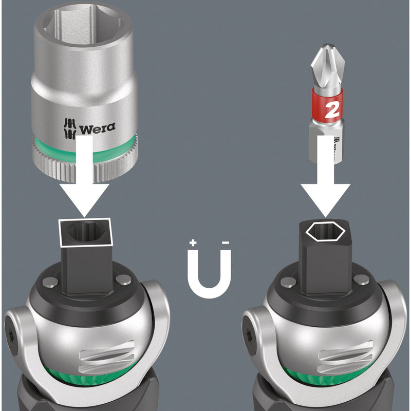 Load image into Gallery viewer, Wera 8009 zyklop pocket set 3 bitset (zwart groen, 27‑delig)