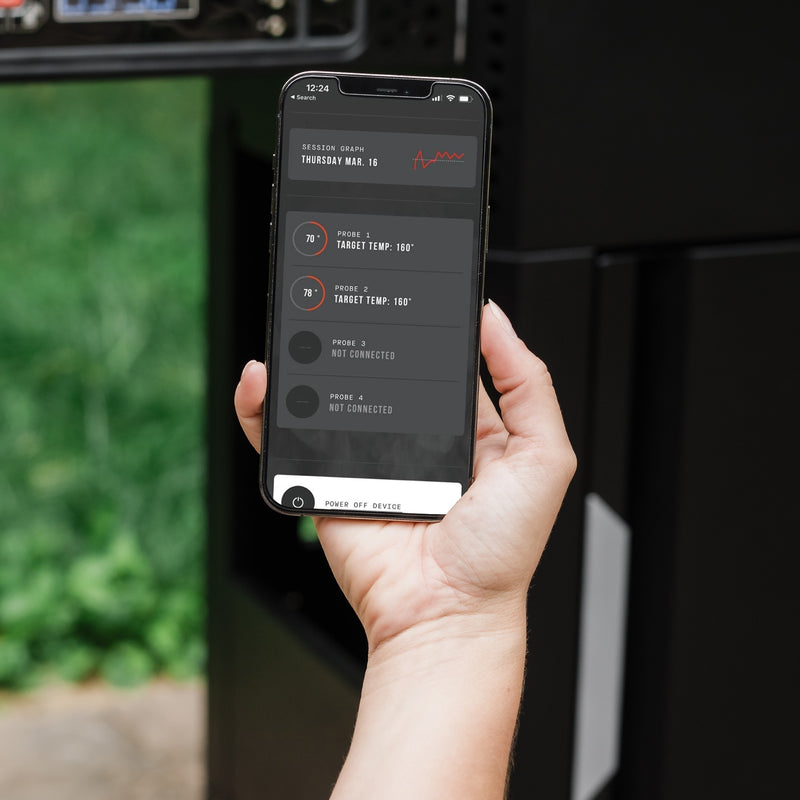 Load image into Gallery viewer, Masterbuilt autoignite series 545 digitale houtskoolbarbecue en -rookoven (zwart, wifi-besturing)