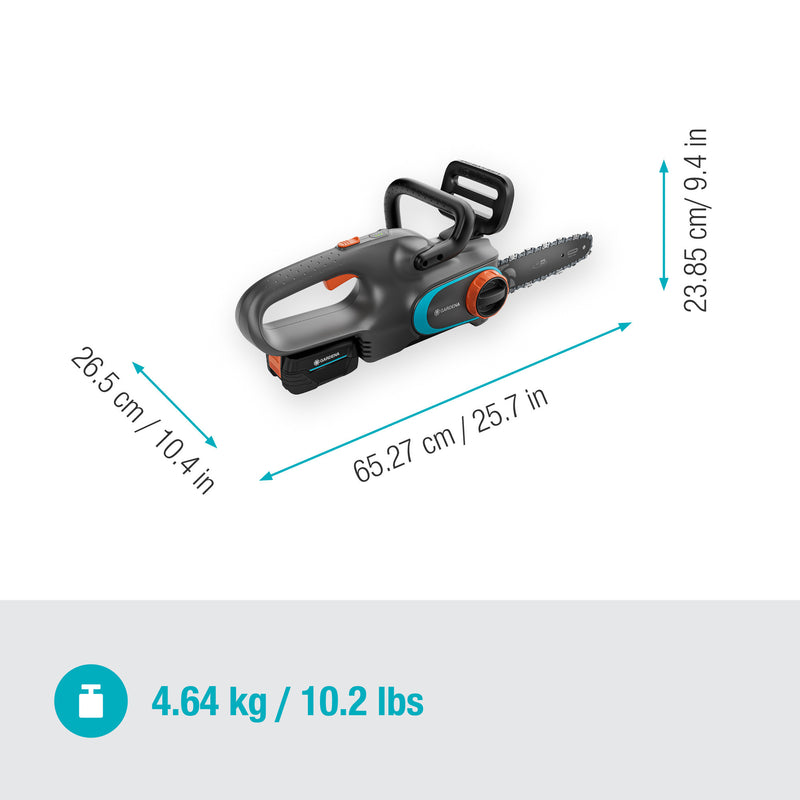 Load image into Gallery viewer, Gardena accukettingzaag powersaw 250 18v solo (grijs turquoise, accu en oplader niet inbegrepen, power for all alliance)
