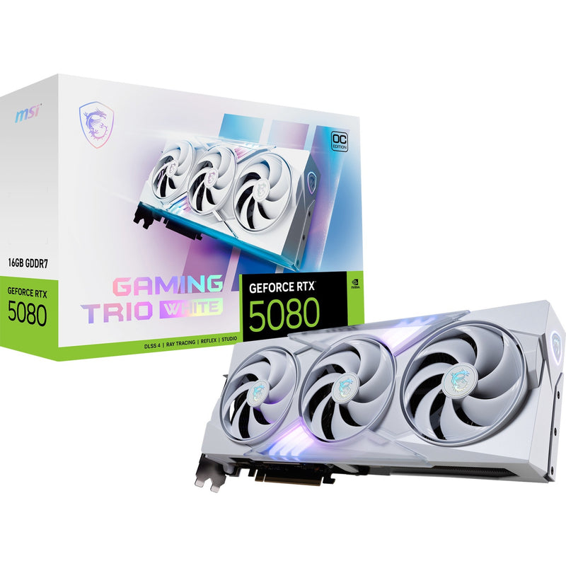 Afbeelding laden in galerijviewer, Msi geforce rtx 5080 16g gaming trio oc white grafische kaart (wit, 3x displayport, 1x hdmi)