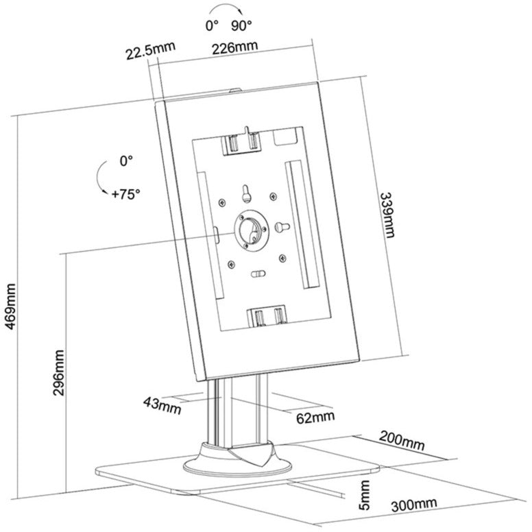 Load image into Gallery viewer, Neomounts ds15-650wh1 tafelblad tablethouder bevestiging (wit)