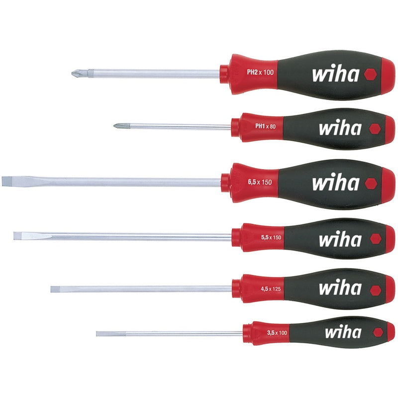 Load image into Gallery viewer, Wiha schroevendraaierset softfinish 7153 (zwart rood)