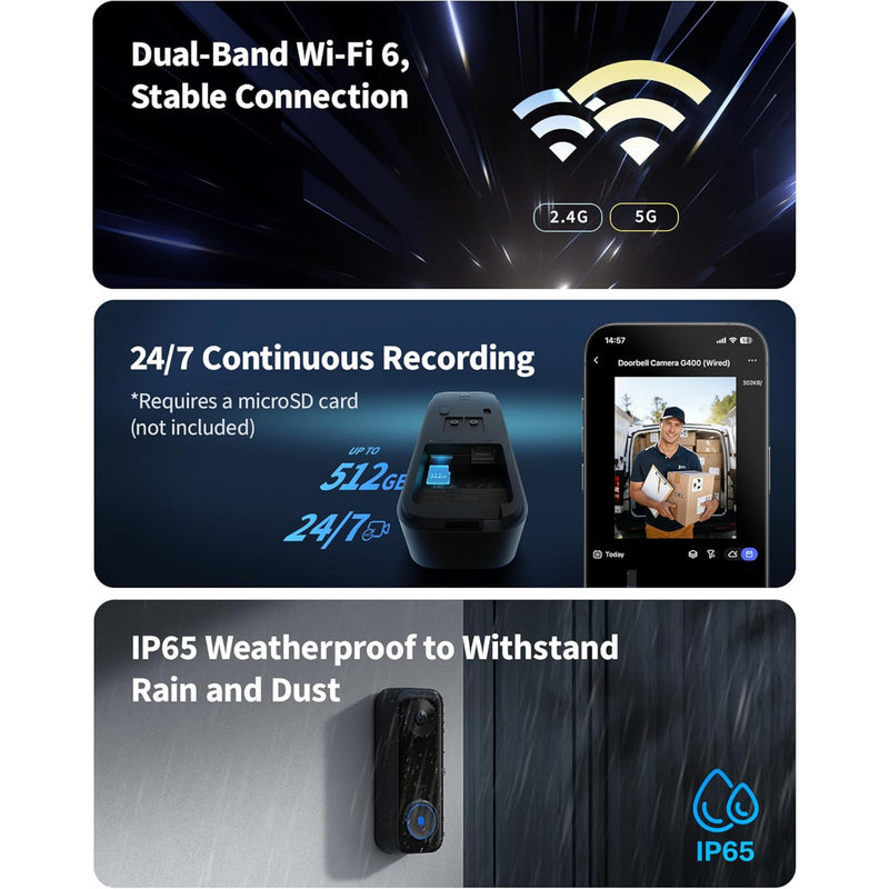 Laden Sie das Bild in Galerie -Viewer, Aqara doorbell camera g400 select wired - 2k deurbelcamera met poe