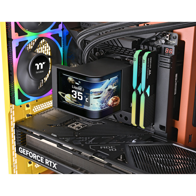 Load image into Gallery viewer, Thermaltake magcurve 360 ultra argb sync aio liquid cooler waterkoeling (zwart)