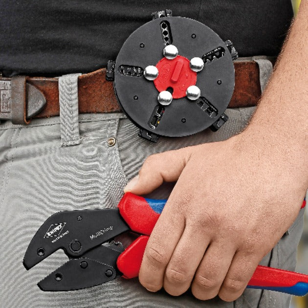 Load image into Gallery viewer, Knipex multicrimp krimptang 973302 (rood blauw)