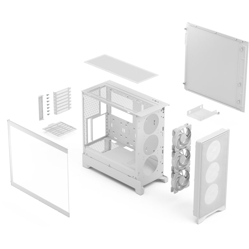 Laden Sie das Bild in Galerie -Viewer, Fractal design pop 2 air rgb midi tower behuizing (wit | 1x usb-a | 1x usb-c | rgb | tempered glass)