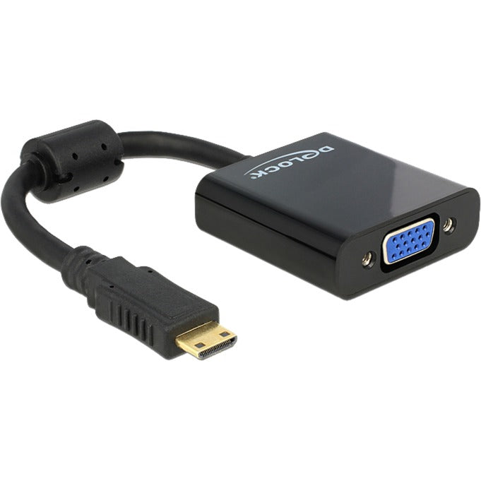 Load image into Gallery viewer, Delock mini hdmi-c (male) > vga (female) adapter (zwart, 0,24 meter)