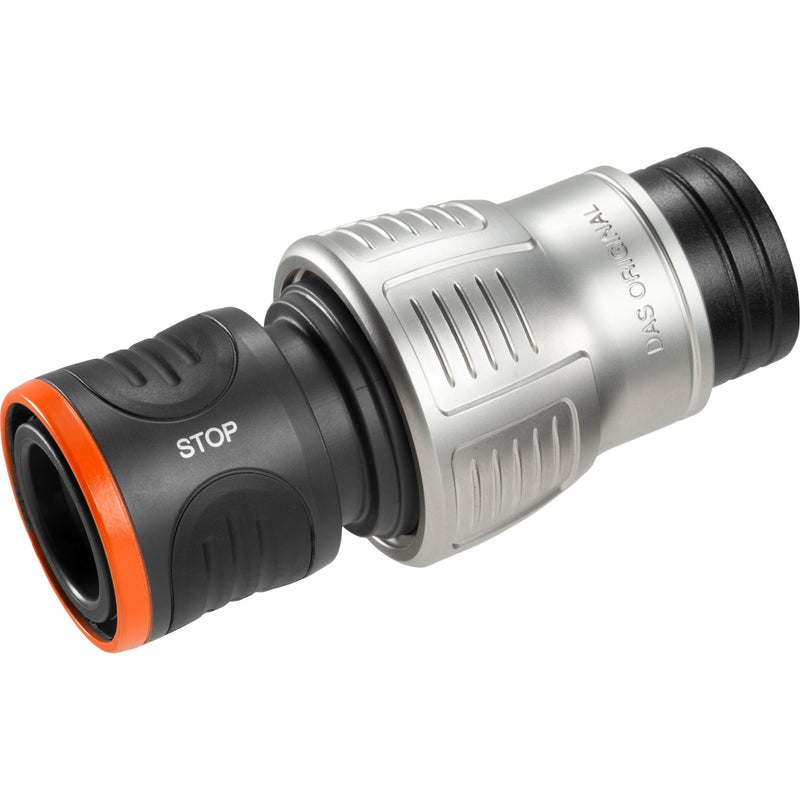 Load image into Gallery viewer, Gardena premium waterstop 19 mm (3 4 ) slangstuk (grijs zilver, 18254-20)