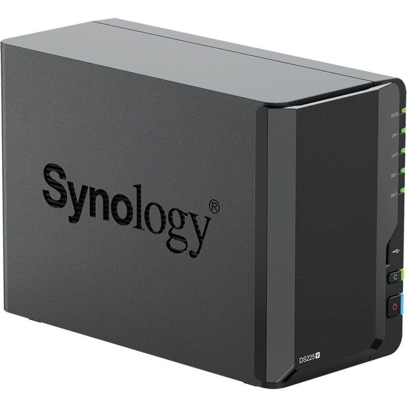 Load image into Gallery viewer, Synology diskstation ds225+ nas (zwart, 1x 1gbe lan, 1x 2.5gbe lan, 2x usb 3.2 gen 1)