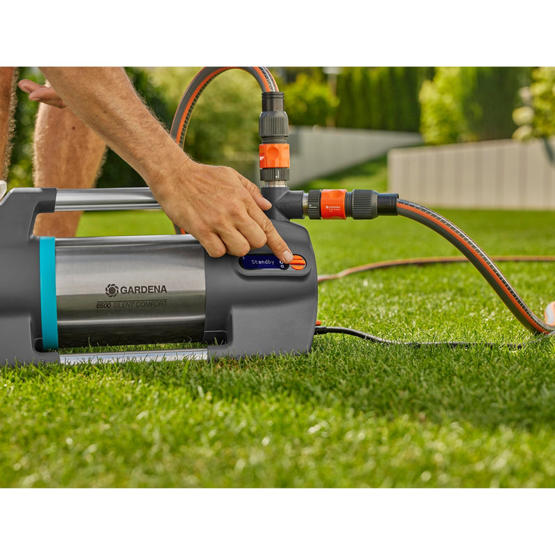 Load image into Gallery viewer, Gardena besproeiingspomp 6500 silentcomfort (donkergrijs roestvrij staal, 1300 watt | bluetooth)