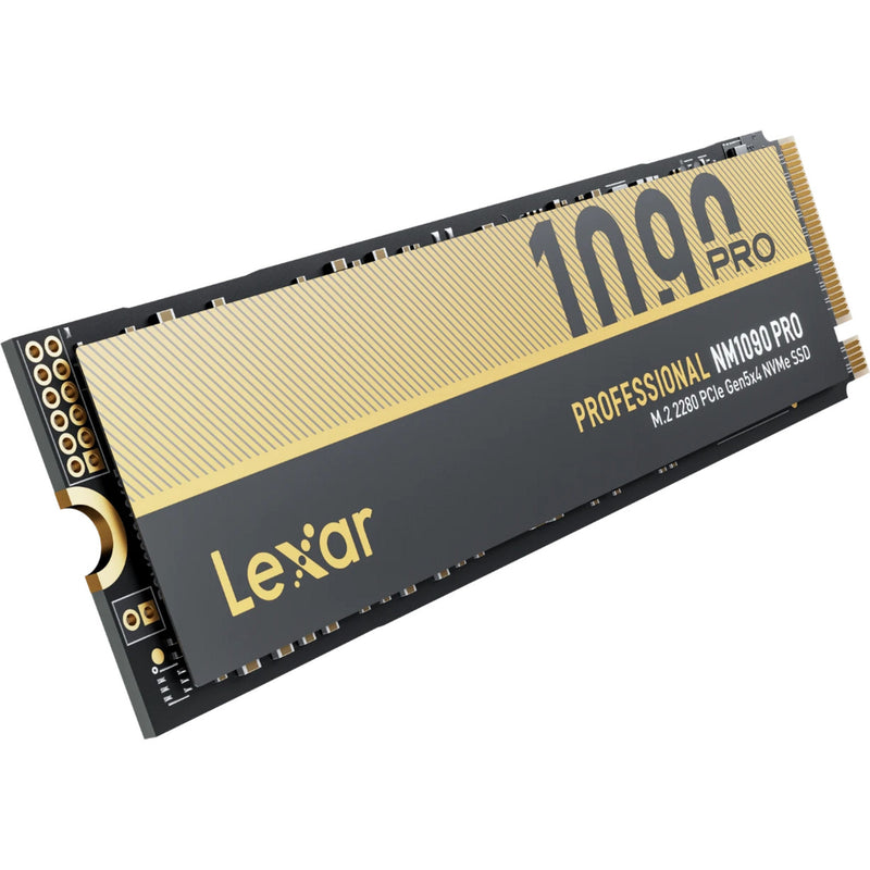 Afbeelding laden in galerijviewer, Lexar nm1090 pro 4 tb ssd (zwart goud, m.2 2280, pcie gen 5x4)