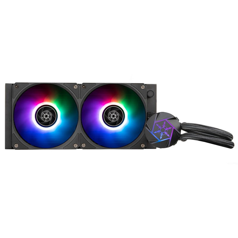 Load image into Gallery viewer, Silverstone vida 240 slim waterkoeling (zwart)