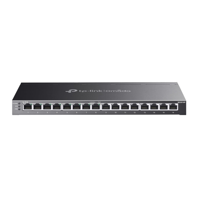 Chargez l'image dans la visionneuse de la galerie, Tp-link omada sg2016p 16-poort gigabit smart switch (zwart, 8x poe+)