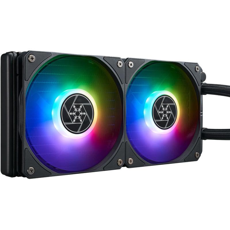 Load image into Gallery viewer, Silverstone vida 240 slim waterkoeling (zwart)