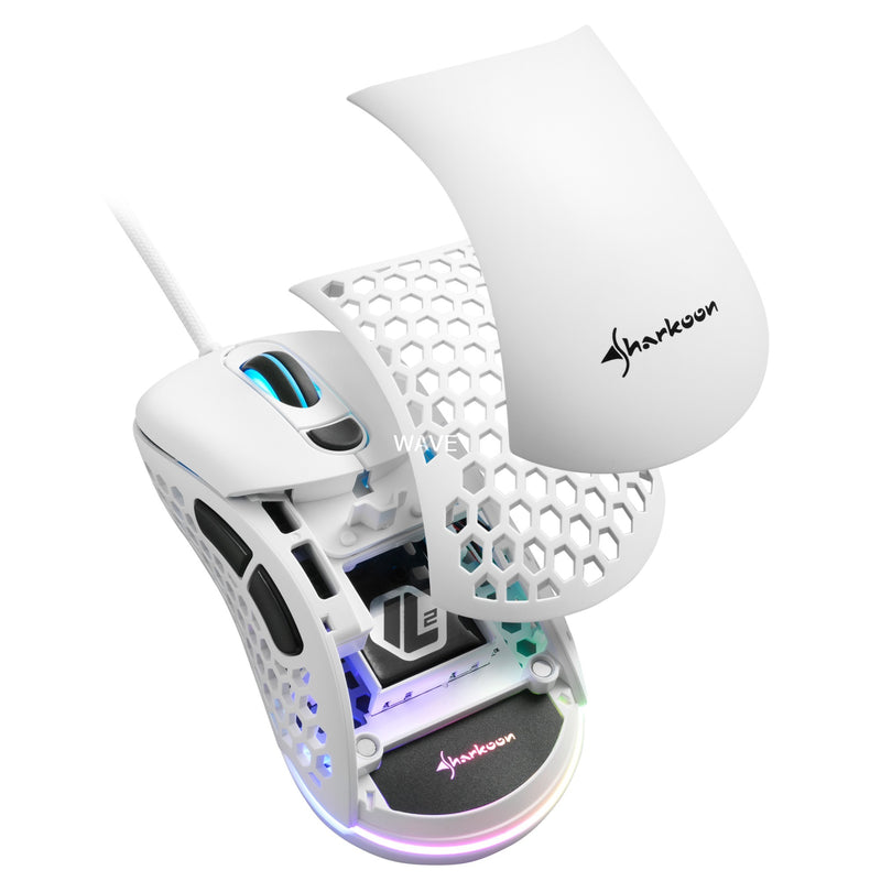Load image into Gallery viewer, Sharkoon light² 200 gaming muis (wit, 50 - 16,000 dpi, rgb leds)