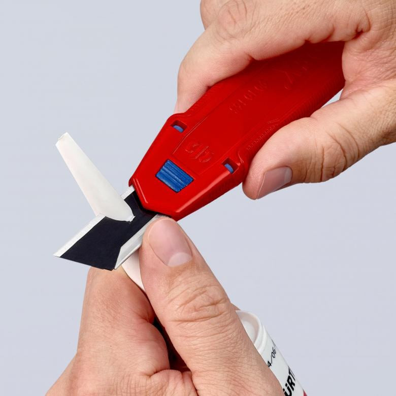 Afbeelding laden in galerijviewer, Knipex cutix universele mes stanleymes (rood blauw, incl. 2 mesbladen)