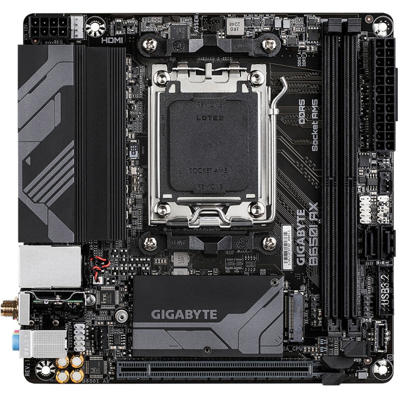 ギャラリービューアに画像をロードする, Gigabyte b650i ax socket am5 moederbord (zwart grijs, raid, 2.5 gb-lan, wlan, bt, sound, mini-itx)